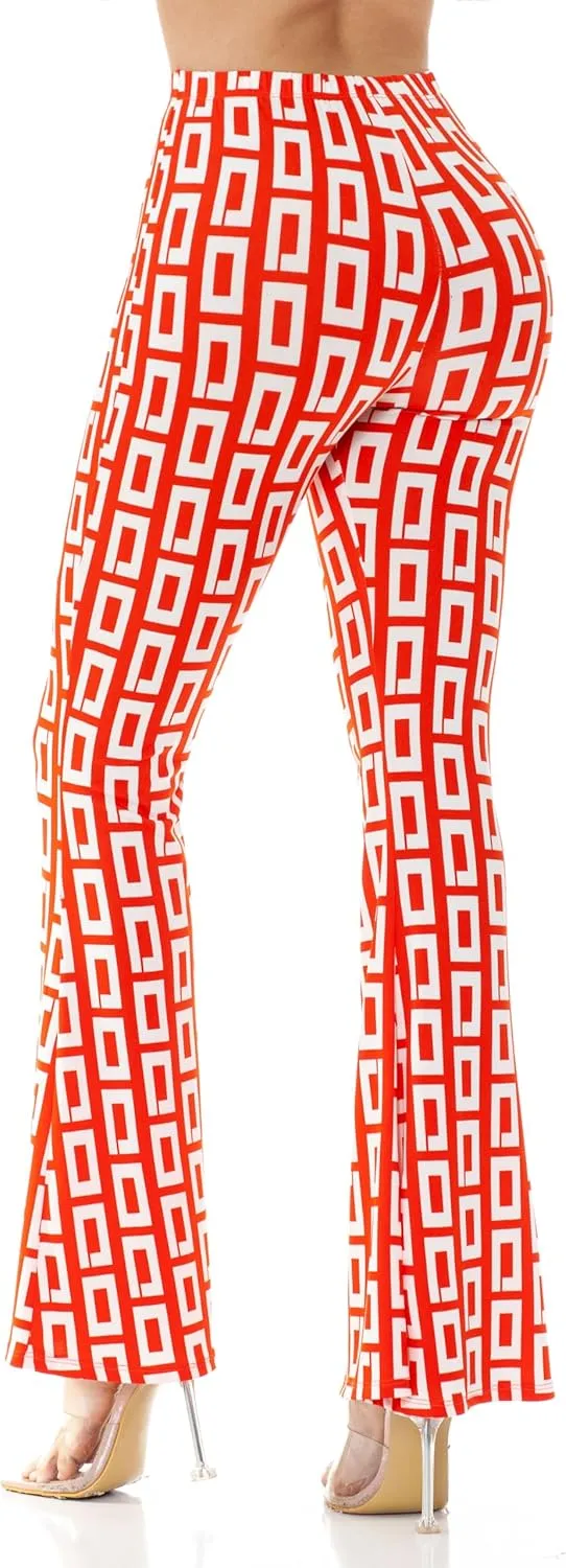 Women's Premium Flare Legging Yoga Pants Palazzo Pants Form Fitting Comfty High Waist Bell Bottom Pants