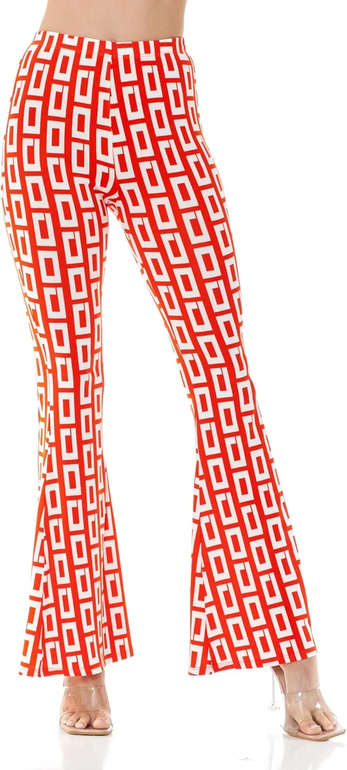 Women's Premium Flare Legging Yoga Pants Palazzo Pants Form Fitting Comfty High Waist Bell Bottom Pants