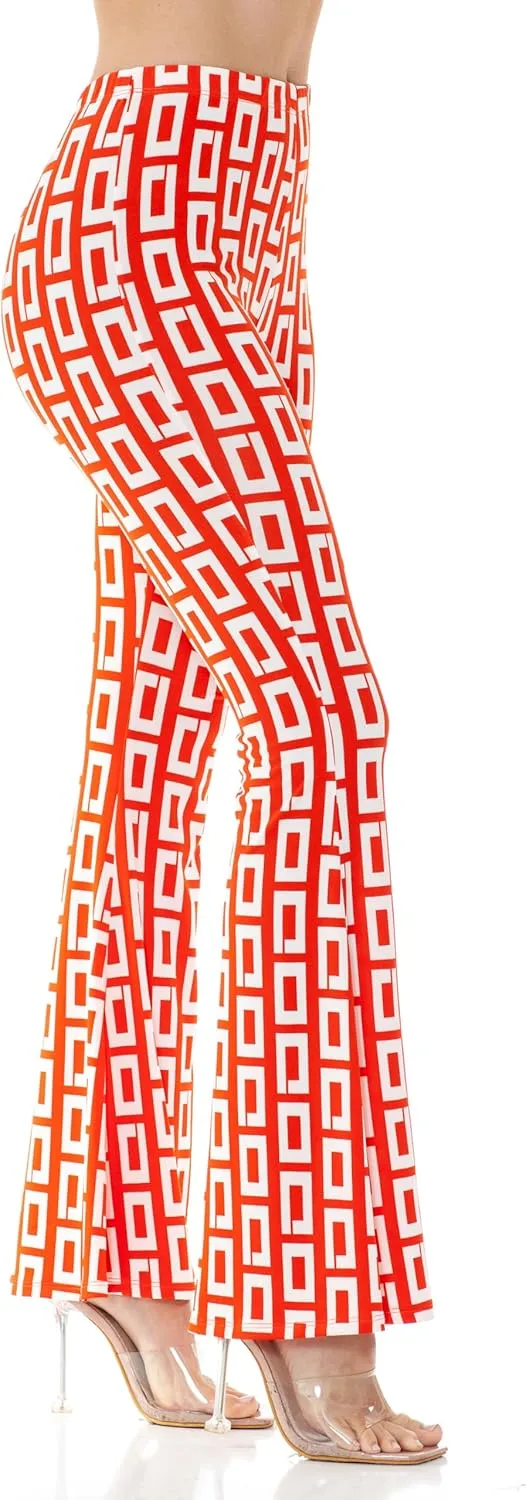 Women's Premium Flare Legging Yoga Pants Palazzo Pants Form Fitting Comfty High Waist Bell Bottom Pants