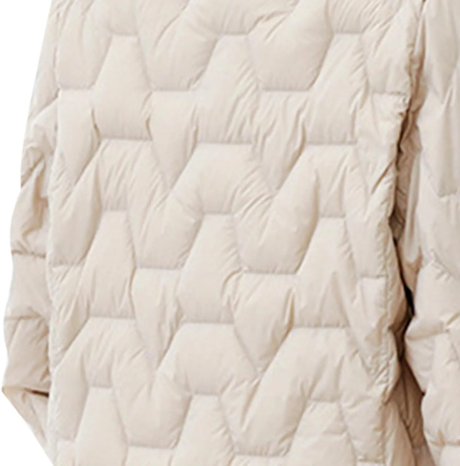 Womens Quilted Lightweight Puffer Jacket Snap Button Midi Length Coats Casual Solid Collarless Winter Warm coat
