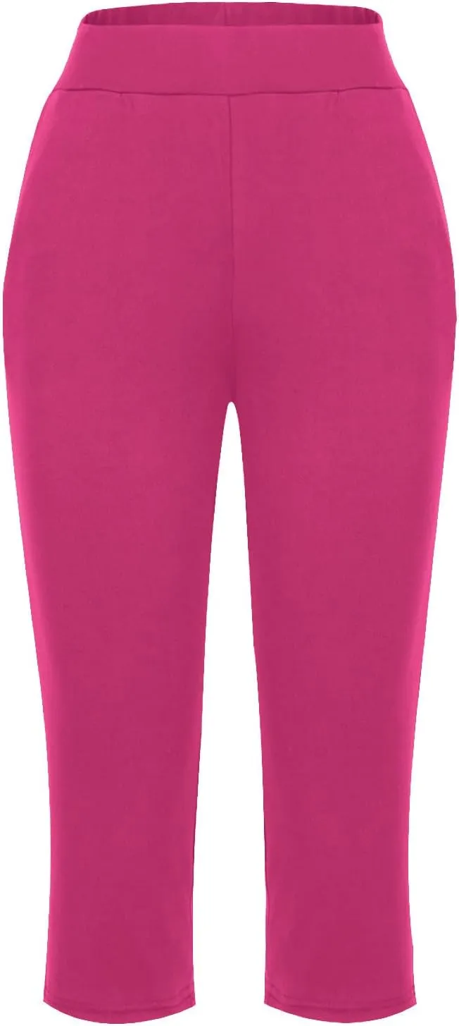 Women's Sweatpants 2 Piece High Waist Yoga Pants Tummy Control Yoga Pants Loose Fit Casual Work Pants with Pockets