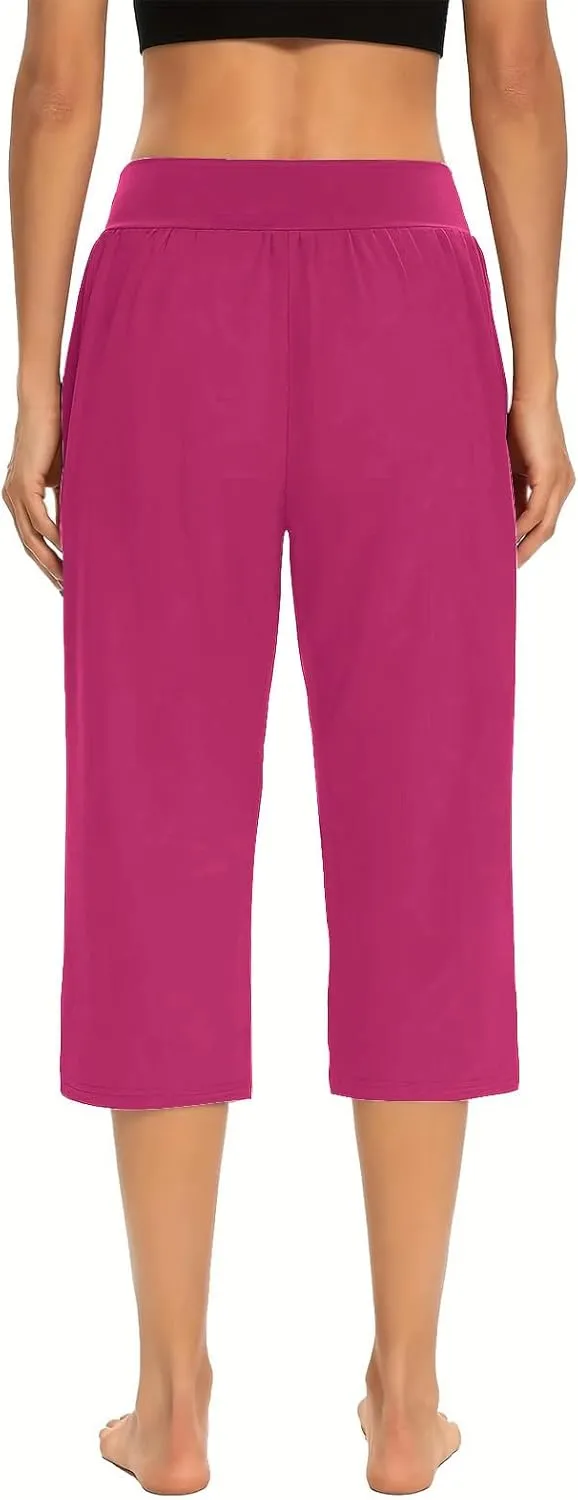Women's Sweatpants 2 Piece High Waist Yoga Pants Tummy Control Yoga Pants Loose Fit Casual Work Pants with Pockets