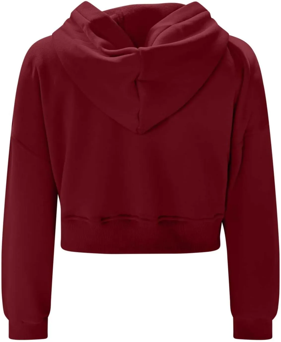 Womens Zip Up Cropped Sweatshirts Hoodie Long Sleeve Jacket Trendy Y2K Crop Tops 2024 Fashion Outfits Clothing