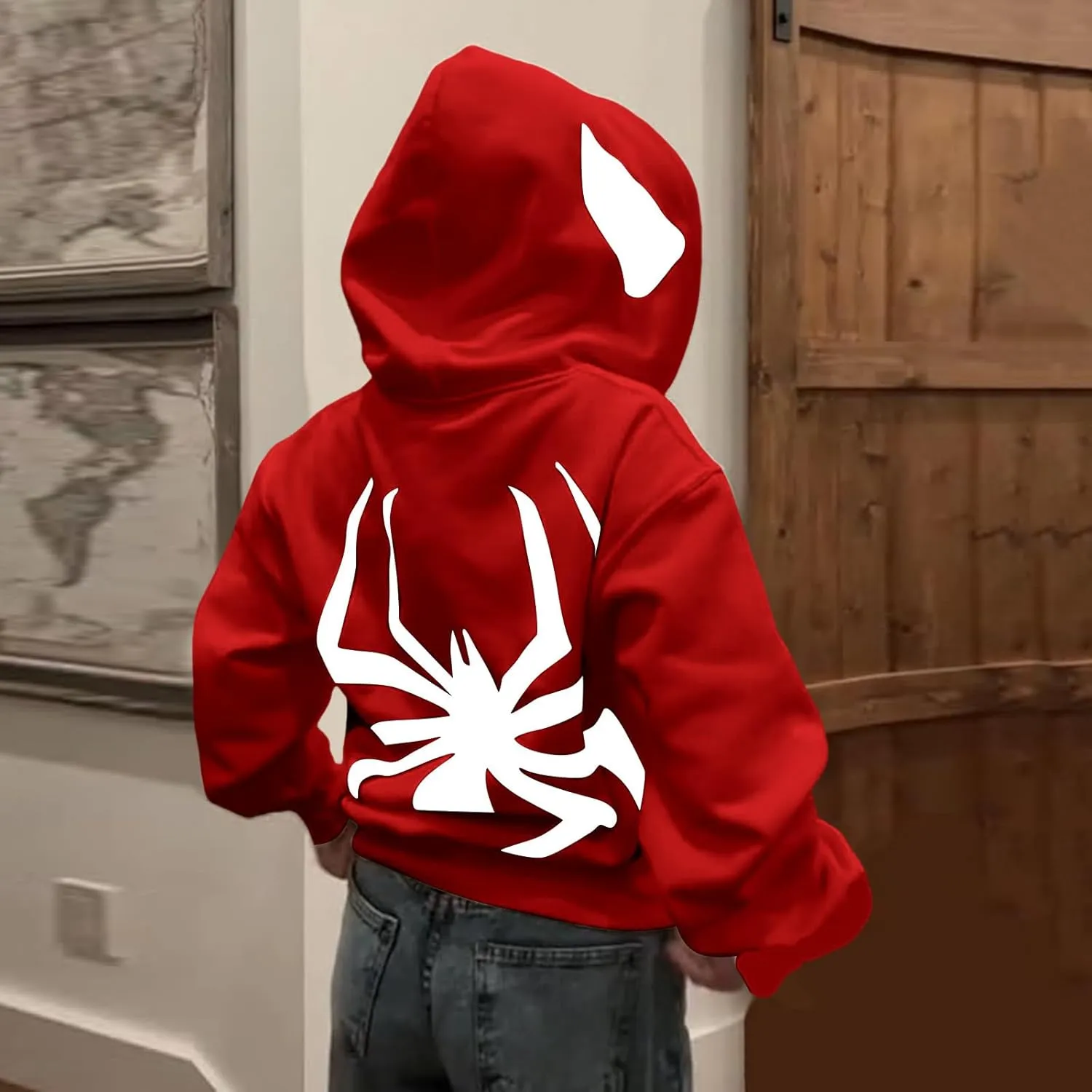 Y2k Hoodie Men Women Spider Full Zip Hoodie Y2k Jacket Hip Hop Aesthetic Graphic Hoodies Gothic Emo Grunge Hoodie