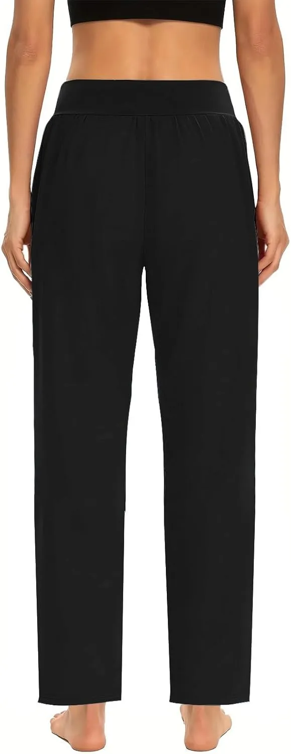 Yoga Pants for Women Casual Soft Stretch Yoga Sweats Pant Wide Leg Sweatpants High Waist Pajama Pants with Pocket