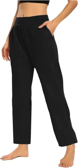 Yoga Pants for Women Casual Soft Stretch Yoga Sweats Pant Wide Leg Sweatpants High Waist Pajama Pants with Pocket
