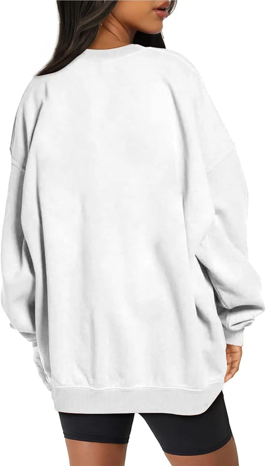ZDRZK Oversized Sweatshirts For Women Fleece Hoodies Trendy 2023 Long Sleeve Crewneck Pullover Comfy Sweater y2k Clothes