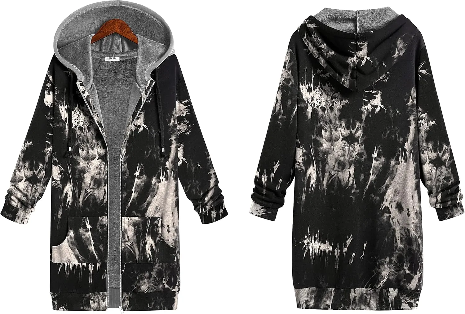 Zeagoo Womens Zip Up Hoodies Long Sleeve Fall Lightweight Hooded Sweatshirt Oversized Fleece Jacket With Pockets