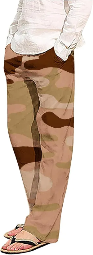 Zeiyignr Camo Lounge Pants for Men Lightweight Pjs Bottoms Soft Yoga Trousers Pajama Pants Sleepwear Bottom Pants with Pocket