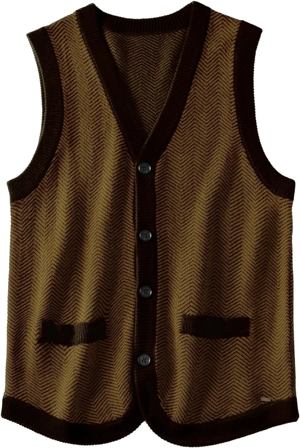 ZHILI Mens Sweater Vest Solid Knitted Lightweight Thermal Cardigan,DXL Big and Tall Vest