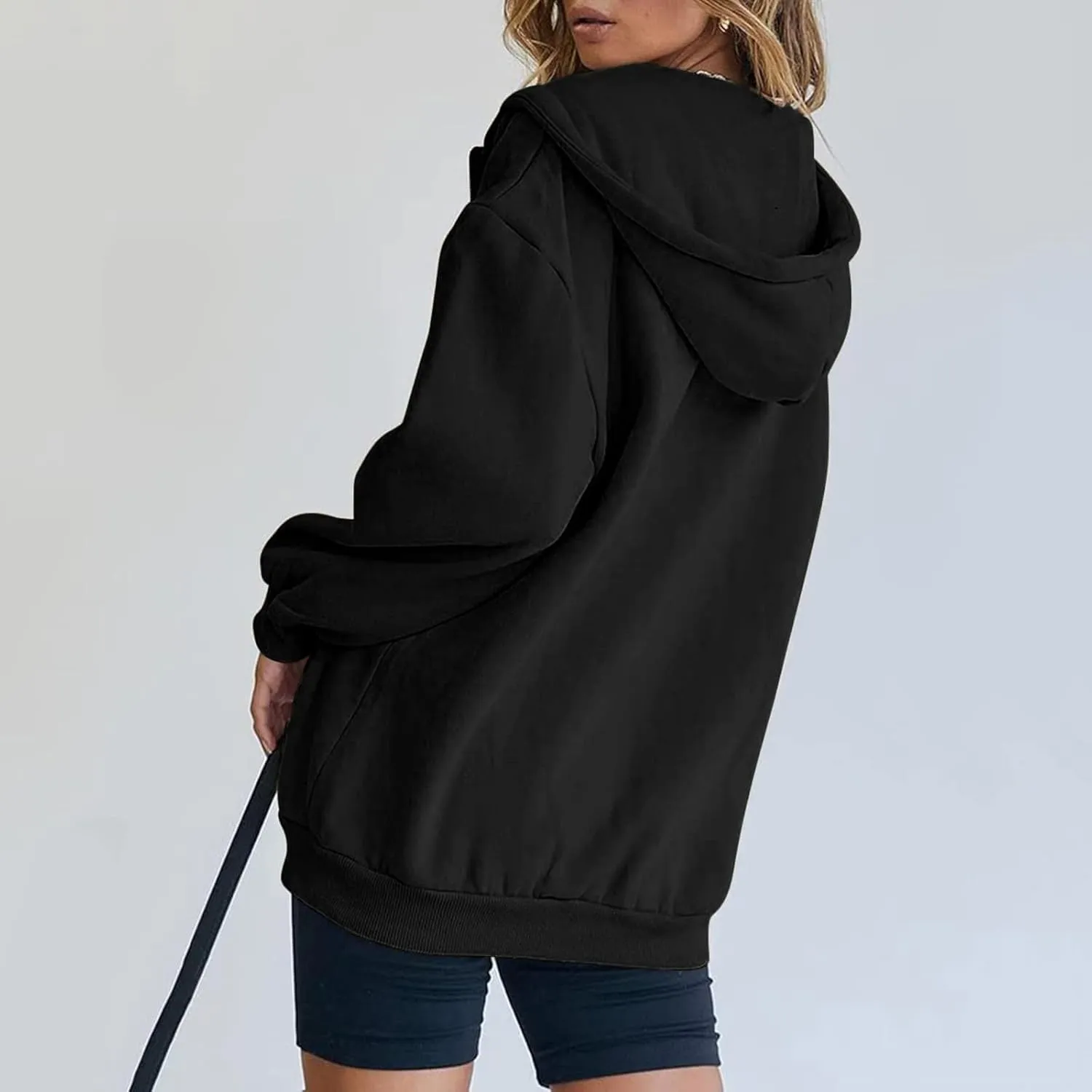 Zip Up Hoodies for Women Oversized Long Sleeve Sweatshirts Casual Y2K Fashion Jackets with Pockets 2024 Fall