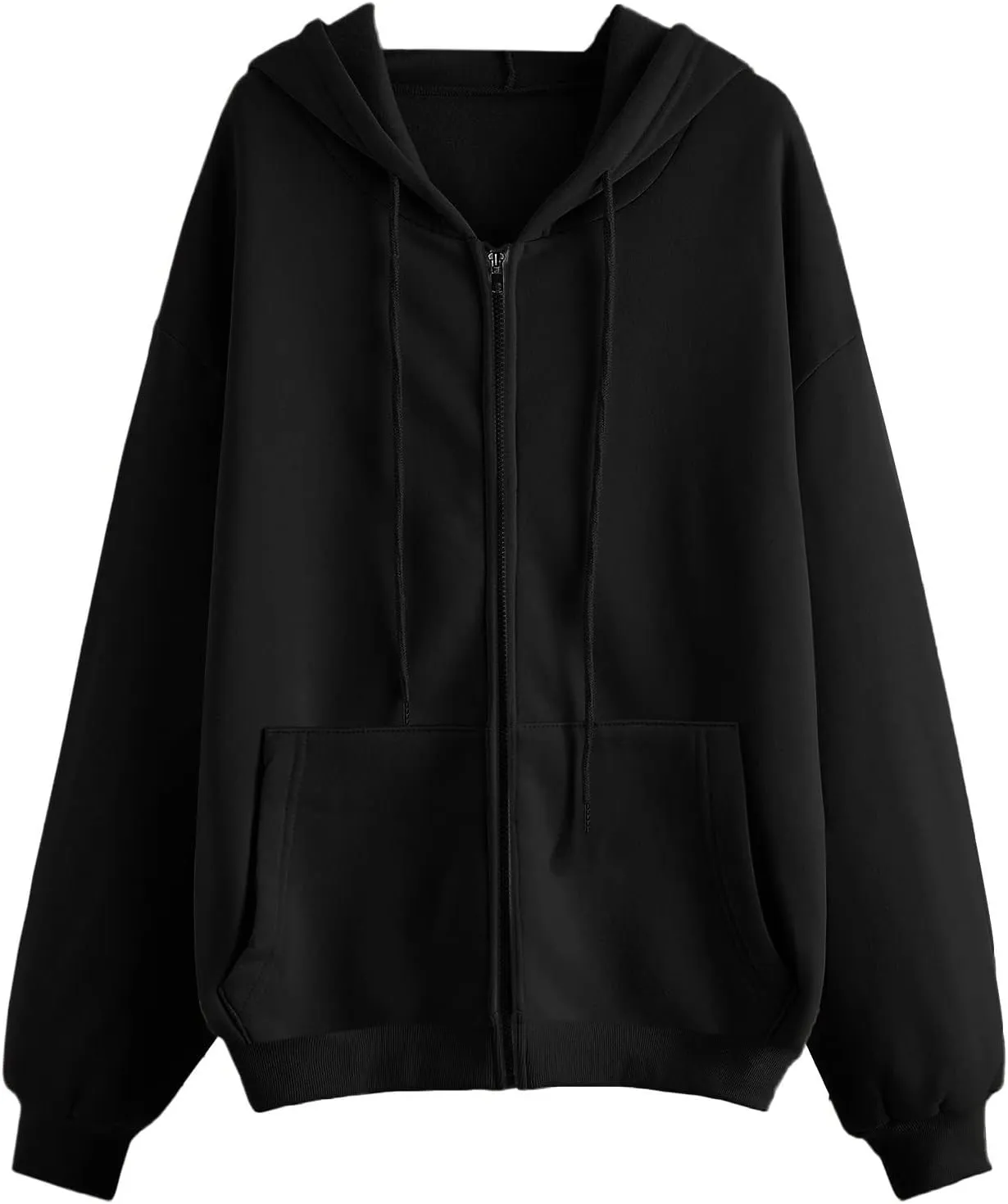 Zip Up Hoodies for Women Oversized Long Sleeve Sweatshirts Casual Y2K Fashion Jackets with Pockets 2024 Fall