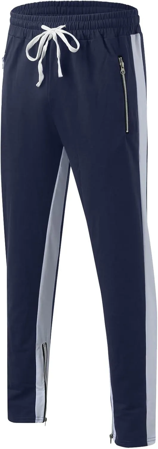 ZYXTIM Big and Tall Men Cargo Jogger Sweat Pants Slim-Fit Basic Active Casual Tapered Sweatpants with Pockets