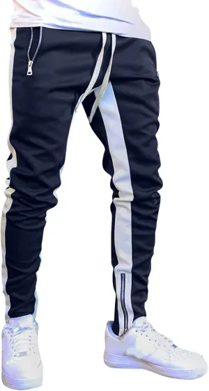 ZYXTIM Big and Tall Men Cargo Jogger Sweat Pants Slim-Fit Basic Active Casual Tapered Sweatpants with Pockets