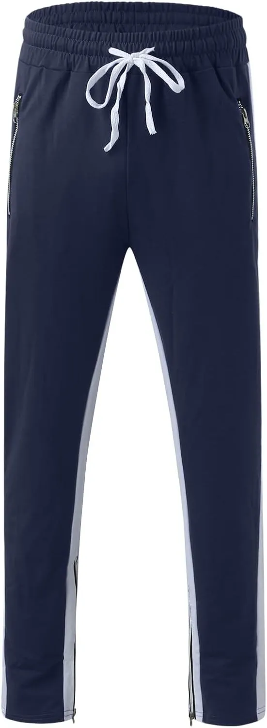 ZYXTIM Big and Tall Men Cargo Jogger Sweat Pants Slim-Fit Basic Active Casual Tapered Sweatpants with Pockets